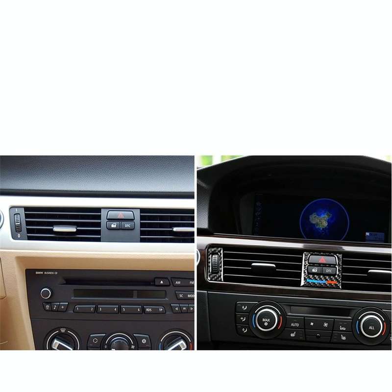 5 PCS Low Matching Three Color Carbon Fiber Car Air Outlet Decorative Sticker for BMW E90 / E92 /...