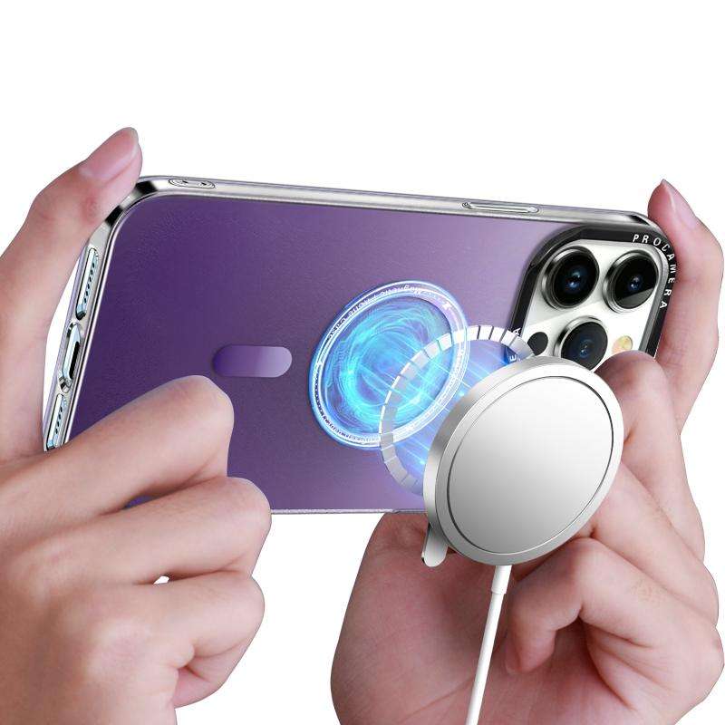 For iPhone 14 Pro Max MagSafe Gradient Phone Case(Purple)