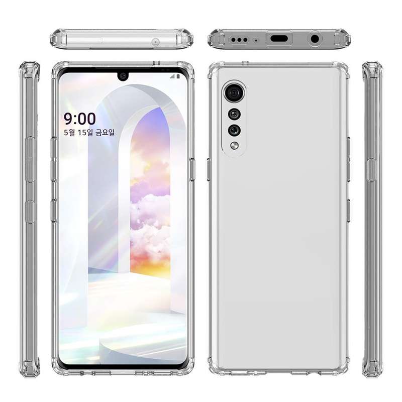 For LG Velvet Shockproof Scratchproof TPU + Acrylic Protective Case(Transparent)