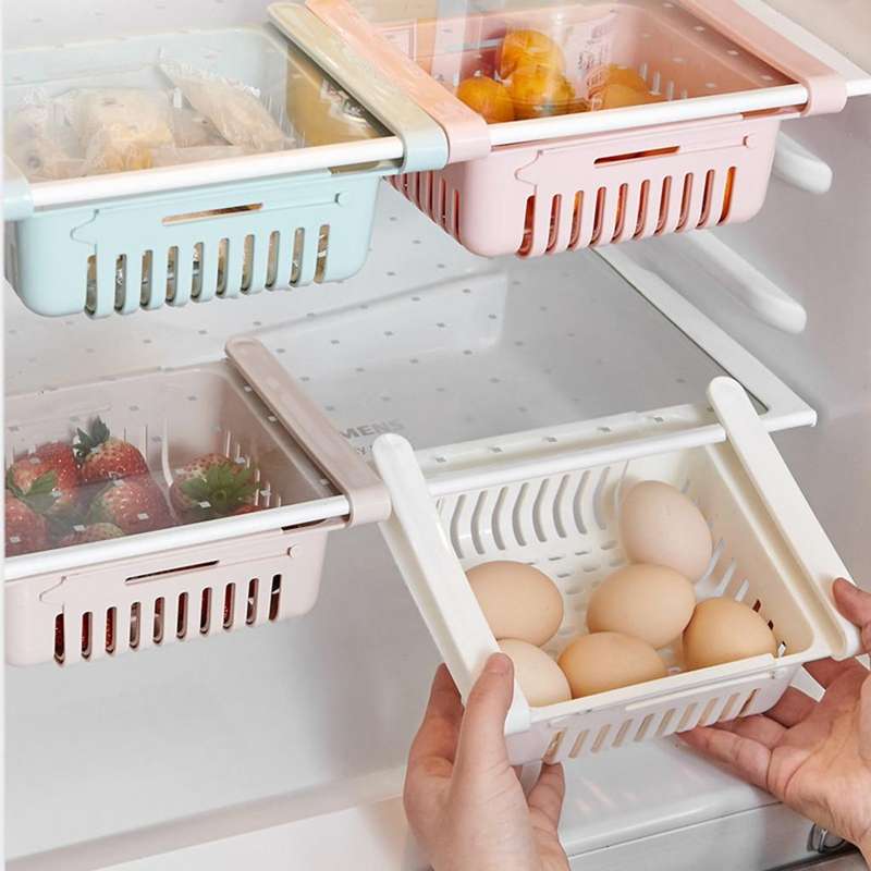 Refrigerator Storage Box Refrigerators Drawer Shelf(Blue)
