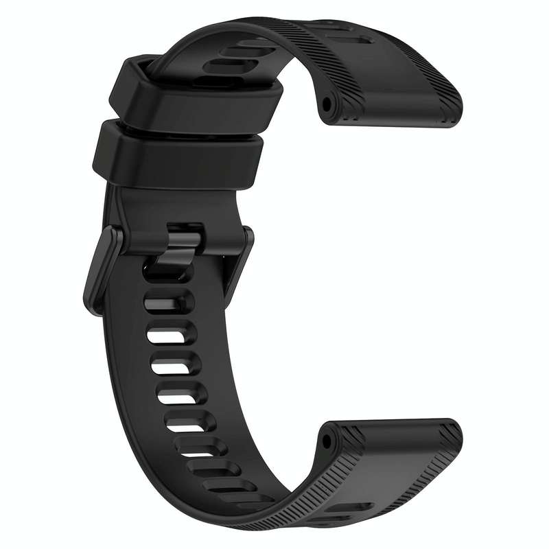 For Garmin Forerunner 955 22mm Silicone Twill Watch Band(Black)
