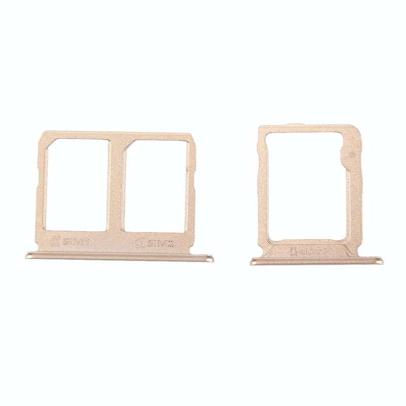For Galaxy C9 Pro / C9000 SIM Card Tray + Micro SD Card Tray (Gold)