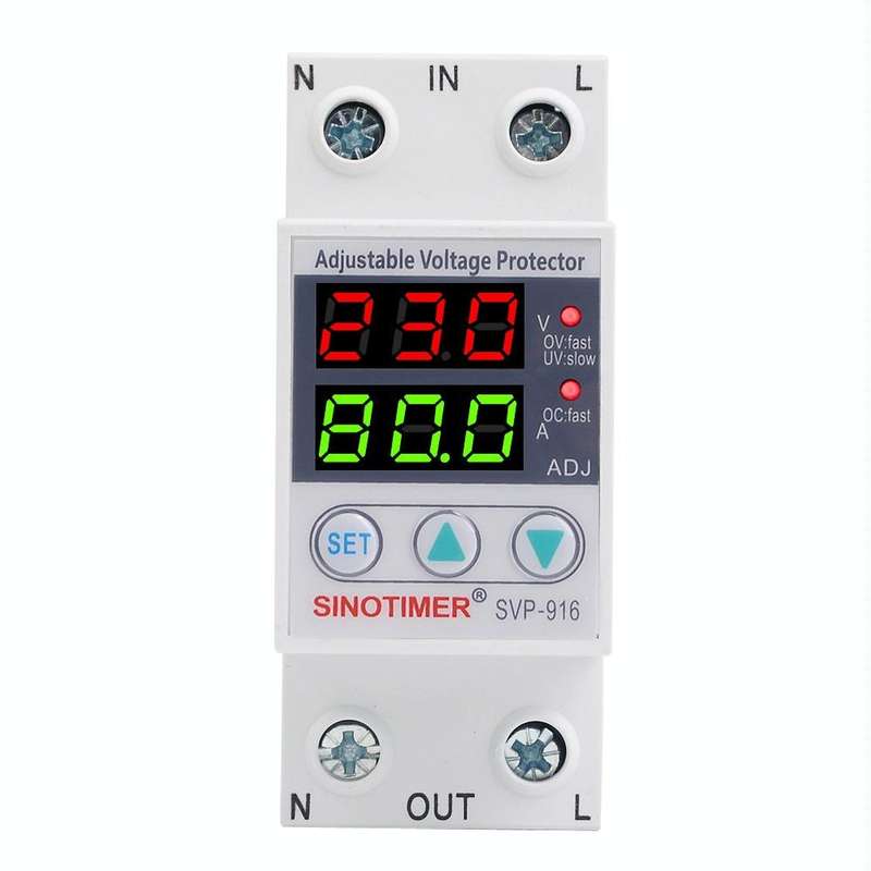 SINOTIMER SVP-916 Adjustable Self-resetting Over-voltage Under-voltage Protector, Current: 80A