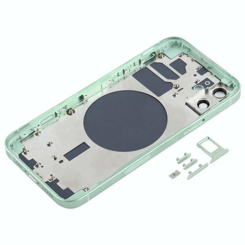 Back Housing Cover with SIM Card Tray & Side  Keys & Camera Lens for iPhone 12(Green)