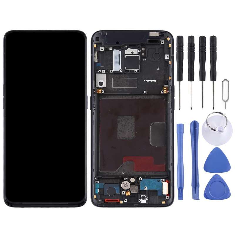 Original LCD Screen for OPPO Reno Digitizer Full Assembly with Frame (Black)