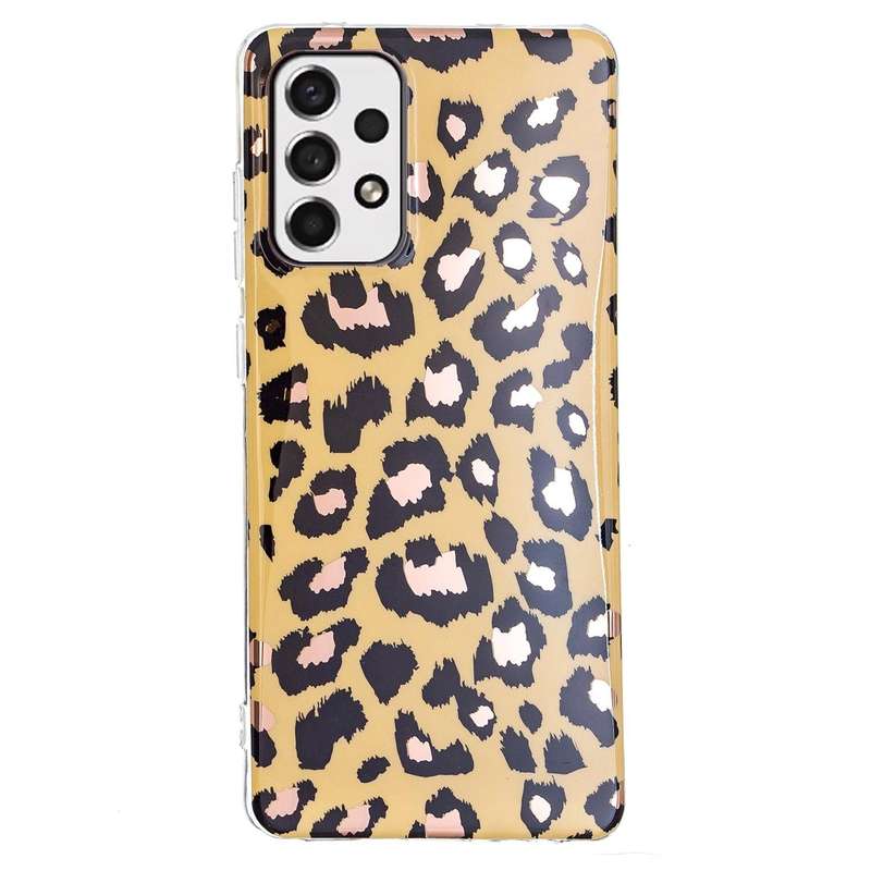 For Samsung Galaxy A53 5G Electroplating Pattern TPU Phone Case(Leopard)