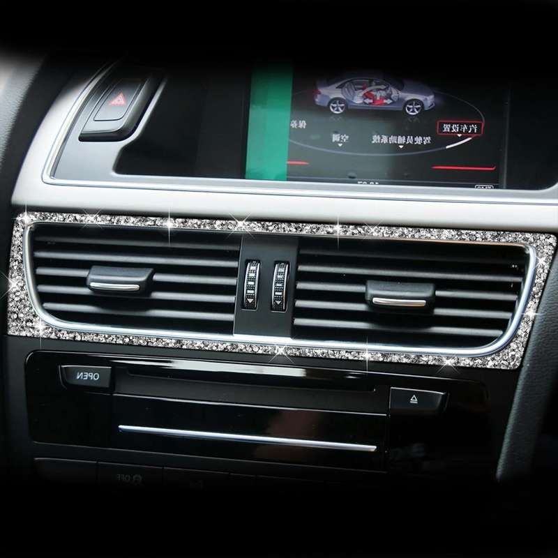For Audi A4 / A5 / Q5 Car Air Conditioning Air Outlet Frame Diamond Decoration Sticker, Right Drive