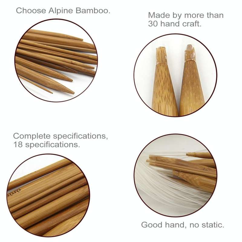 18 in 1 / Set Weaving Tools Sweater Needle Transparent Tube Carbonized Bamboo Annular Needle Swea...