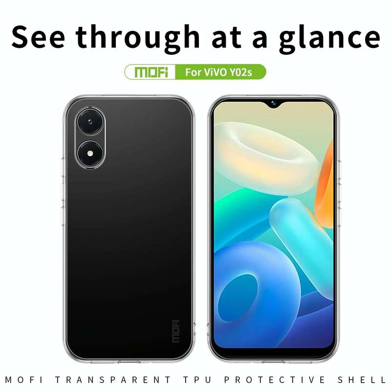 For vivo Y02s MOFI Ming Series Ultra-thin TPU Phone Case(Transparent)
