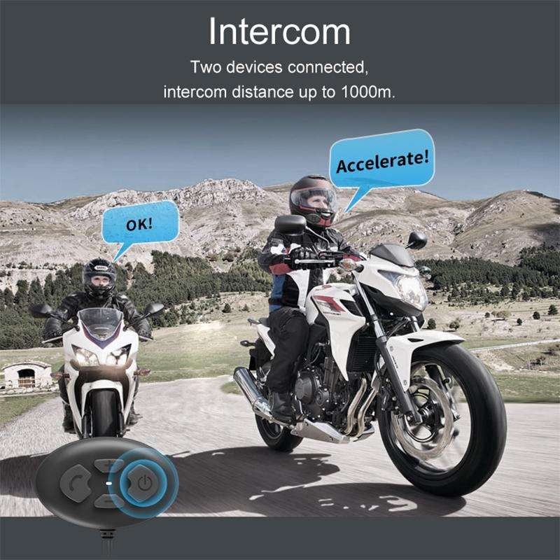 Dier DK12 800m Helmet Wireless Bluetooth Headset 5.0 Waterproof Double Motorcycle Call Headset Wi...