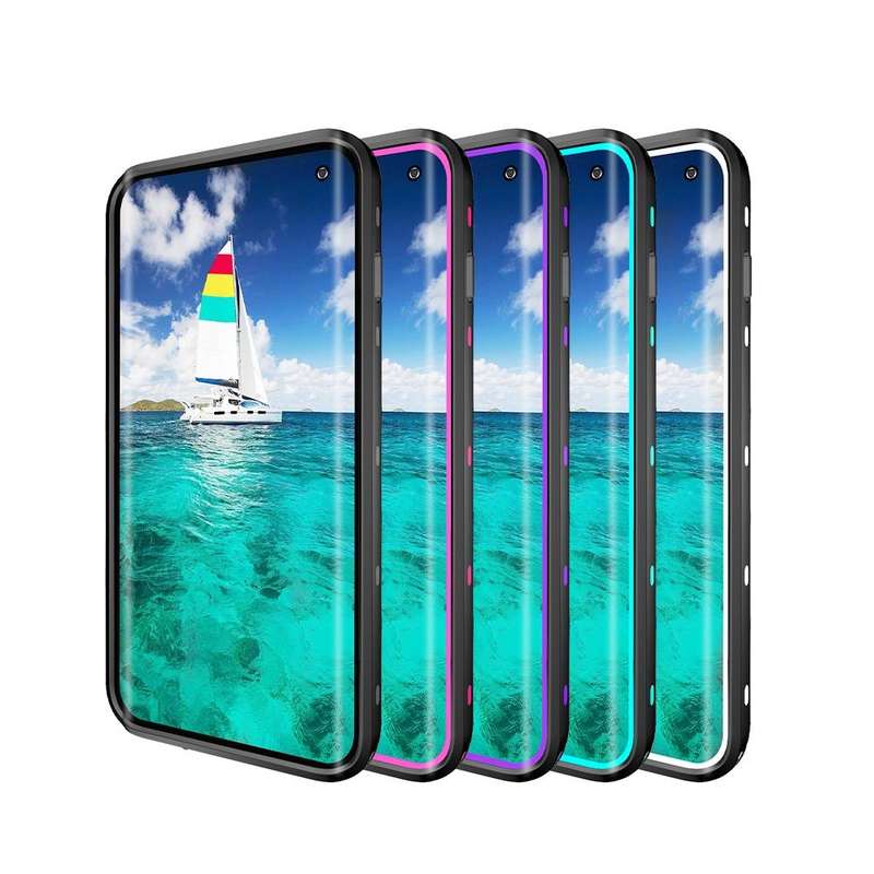 For Samsung Galaxy S10 RedPepper Transparent Dot Shockproof Waterproof PC + TPU Protective Case(B...