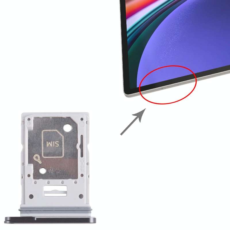 For Samsung Galaxy Tab S9+ Original SIM + Micro SD Card Tray (Graphite)