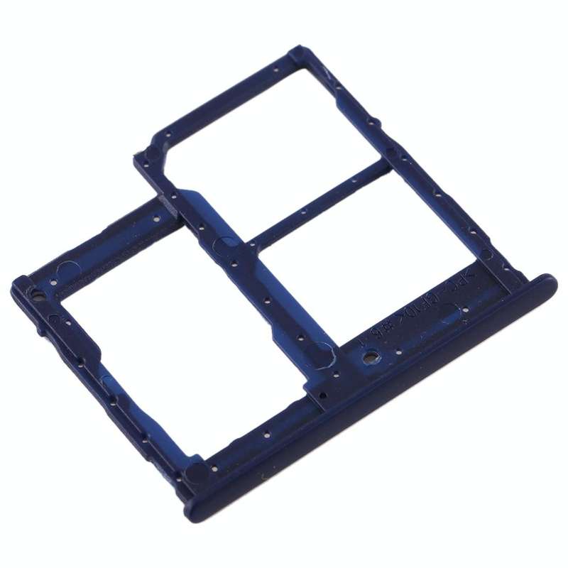 For Galaxy A40 SIM Card Tray + SIM Card Tray + Micro SD Card Tray (Dark Blue)