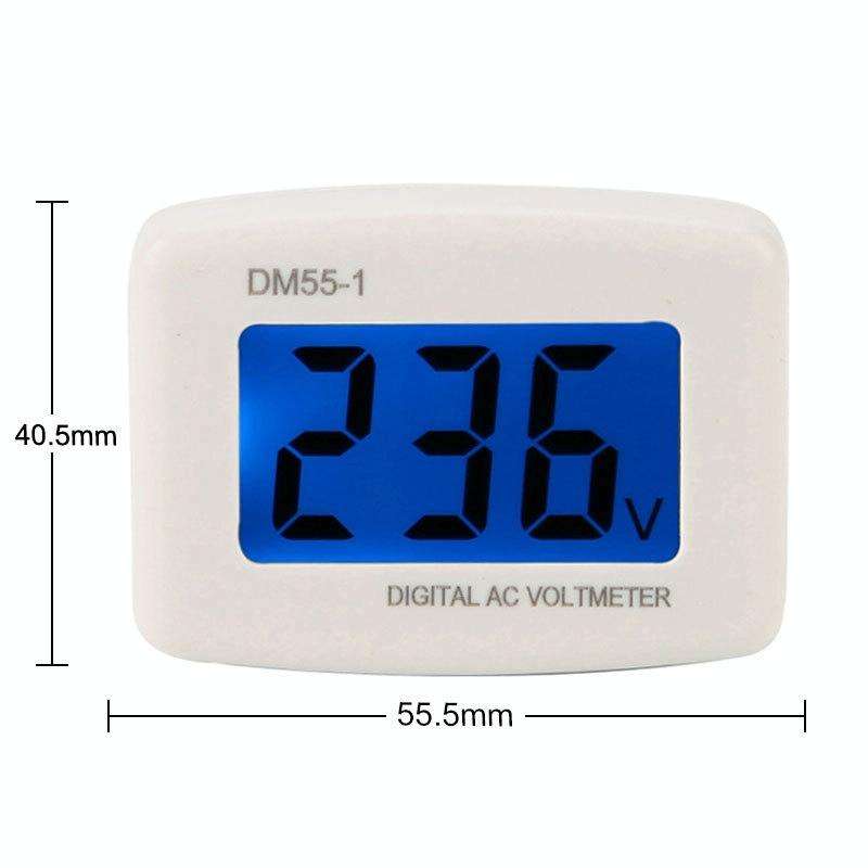 DM55-1 AC 110V- 220V LCD Digital Voltmeter Voltage Tester Detector Meter EU Plug