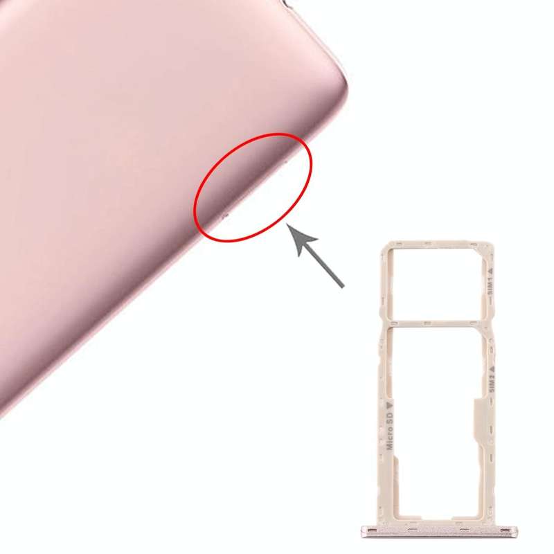 SIM Card Tray + SIM Card Tray + Micro SD Card Tray for Asus Zenfone Live L1 ZA550KL X00RD(Gold)