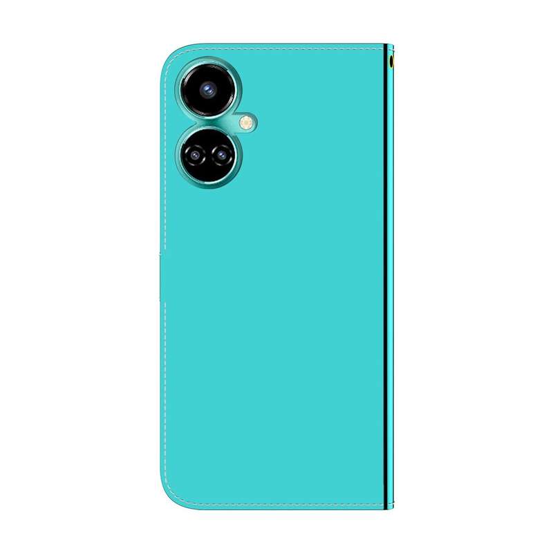 For Tecno Camon 19 Imitated Mirror Surface Horizontal Flip Leather Phone Case(Mint Green)