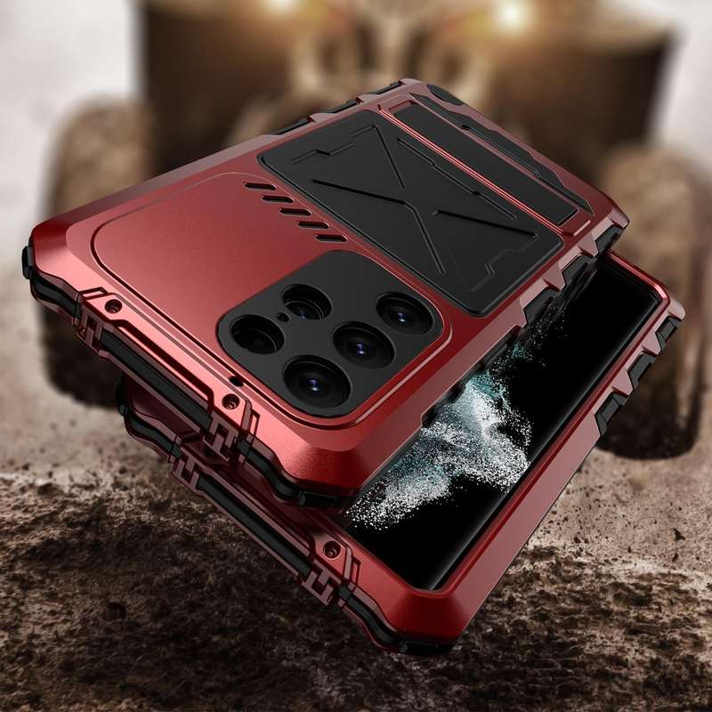 For Samsung Galaxy S23 Ultra 5G R-JUST Life Waterproof Dustproof Shockproof Phone Case(Red)