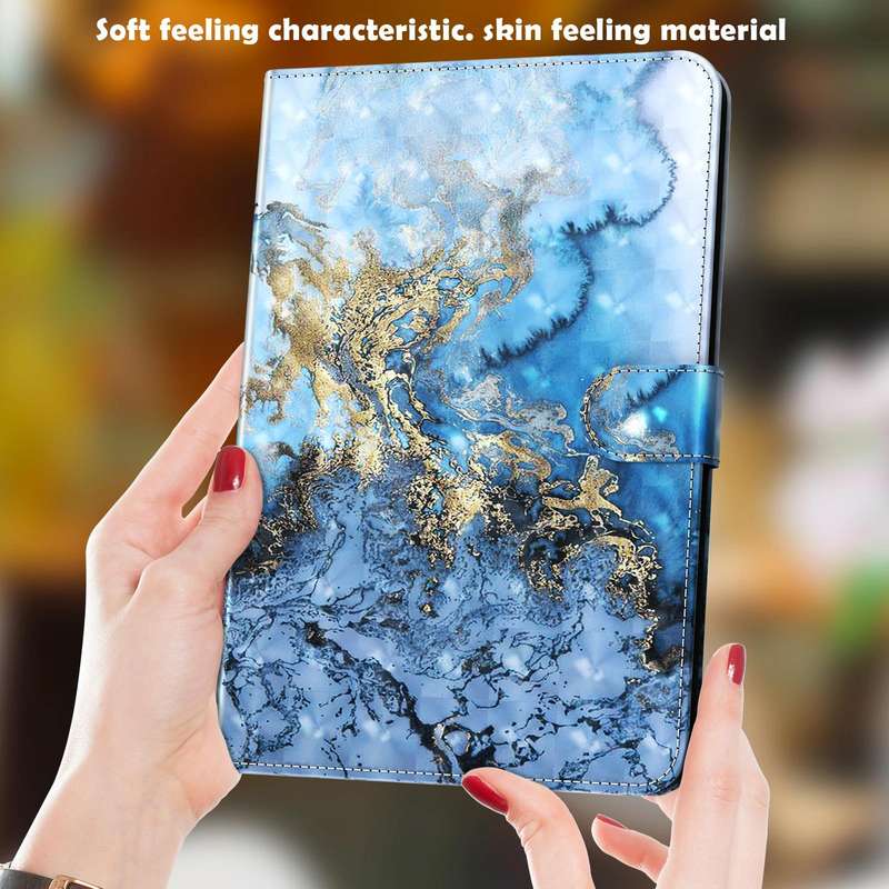 For Samsung Galaxy Tab S6 Lite 3D Painted Pattern Leather Tablet Case(Milky Way)