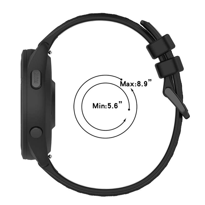 For SUUNTO 5 Peak 22mm Sports Two-Color Silicone Watch Band(Olive Green+Black)