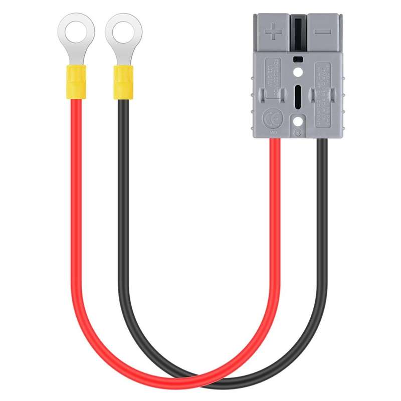50A 600V Battery Charger Battery Quick Disconnect Plug Trailer Winch Plug with 1FT Cable (Turn O ...
