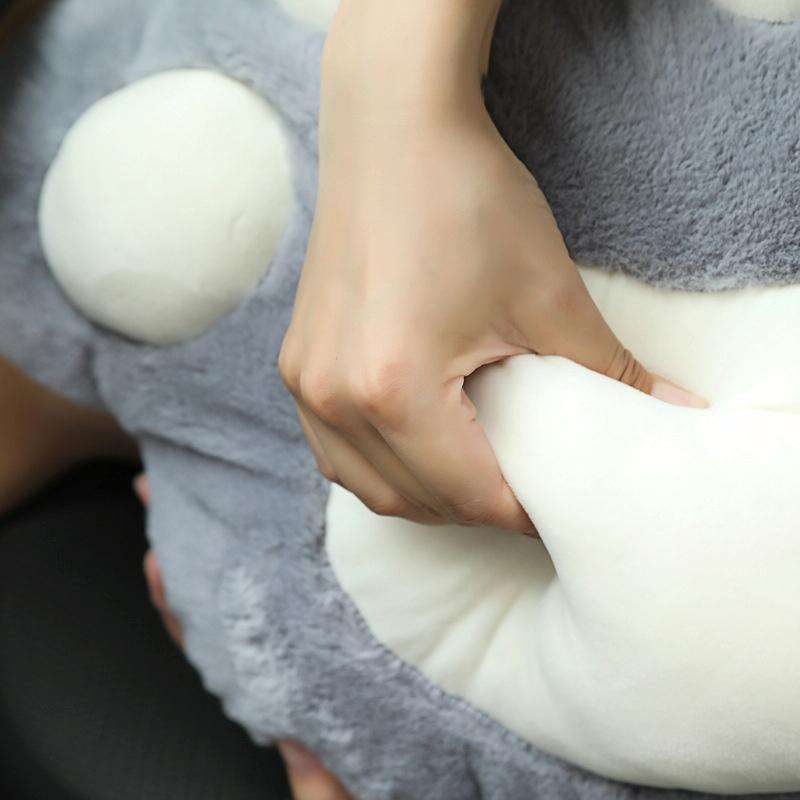 Car Plush Head Pillow Cat Claw Car Neck Pillow Car Female Decorative Supplies, Colour: Gray Shoul...