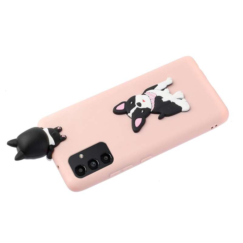 For Samsung Galaxy A34 5G 3D Lying Cartoon TPU Shockproof Phone Case(Cute Dog)