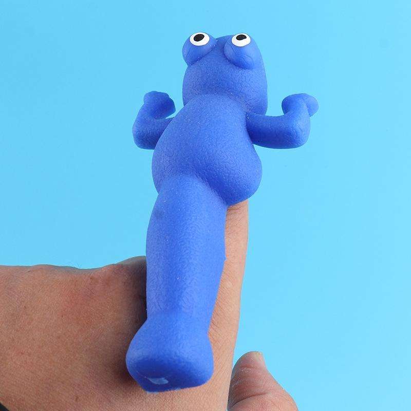 12 PCS Stretching Finger Slingshot Soft TPR Tricky Lizard Finger Ejection Toy, Random Style Delivery