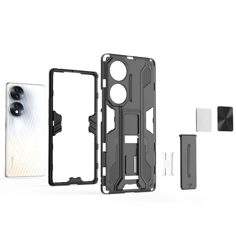 For Honor 70 5G Supersonic PC + TPU Shock-proof Protective Phone Case(Black)