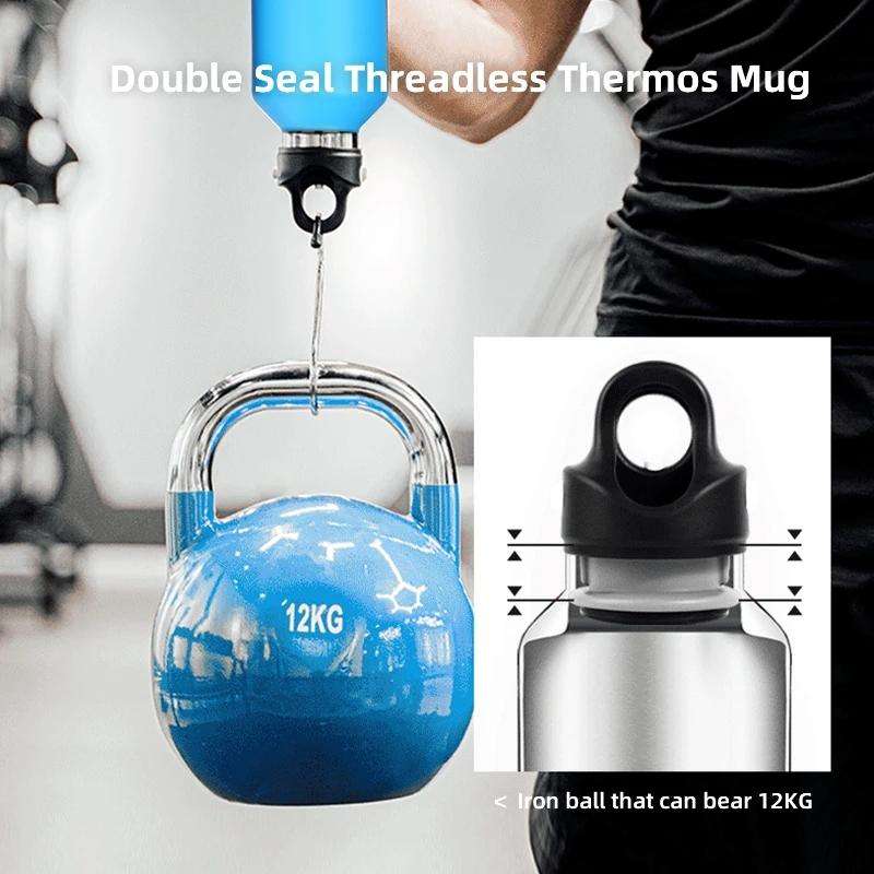 REVOMAX Stainless Steel Vacuum Flask Outdoor Car Vacuum Flask, Capacity 950ml (Space Ash)