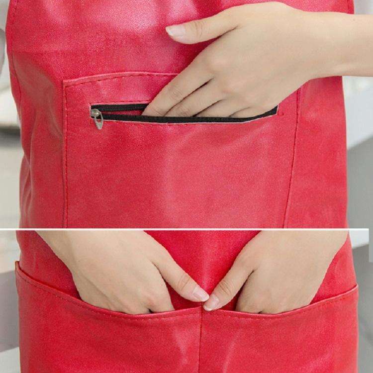 Waterproof Oil Proof Soft Leather Thick Wear-resistant Men and Women Overalls Apron(Coffee)