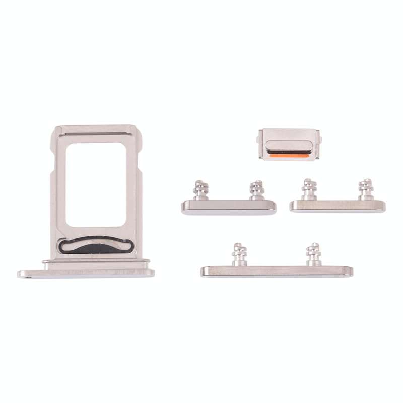 SIM Card Tray + SIM Card Tray + Side Keys for iPhone 13 Pro(Silver)