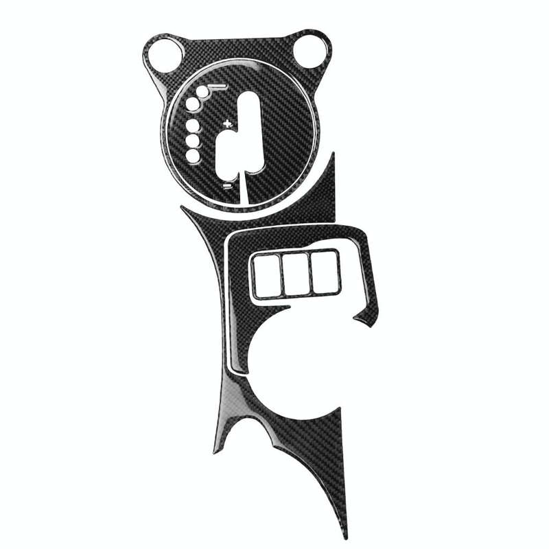 5 in 1 Car Carbon Fiber Gear Position Cup Holder Panel Decorative Sticker for Nissan 370Z Z34 200...