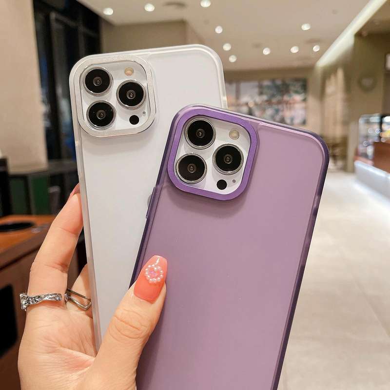 For iPhone 14 Plus Skin Feel PC Shockproof Protective Phone Case(Black)