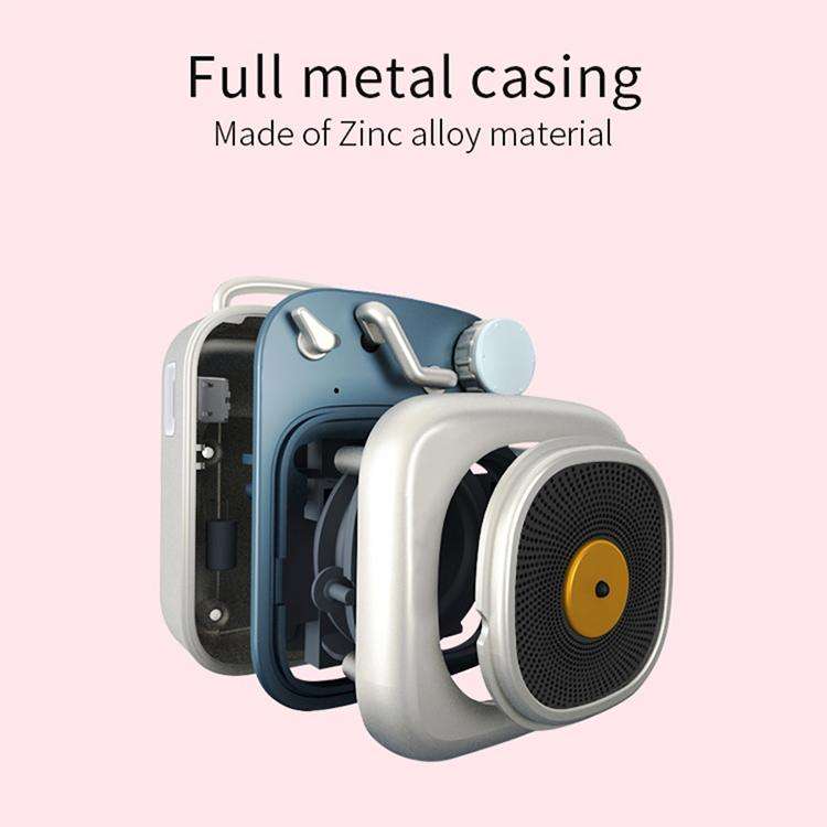 HM20 Retro Mini Wireless Bluetooth 5.0 Portable Speaker Microphone Aluminium Alloy Body Music Pla...