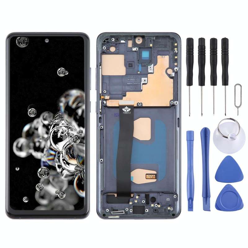 For Samsung Galaxy S20 Ultra 4G/5G SM-G988B TFT LCD Screen Digitizer Full Assembly with Frame, No...