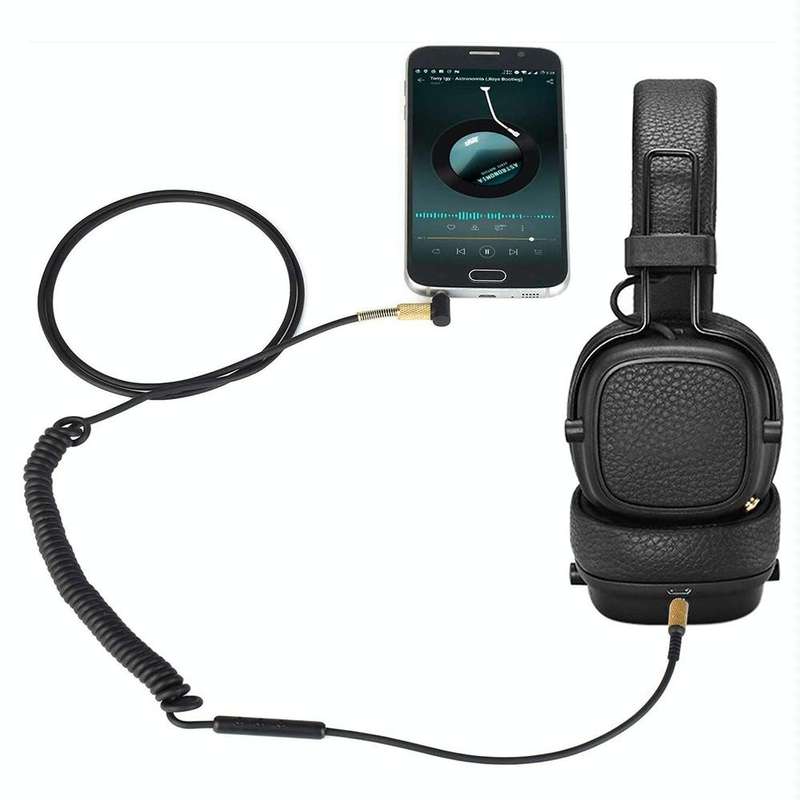 Wire-controlled Call Version 3.5mm Male to Male Earphone Cable for Marshall Earphones, Cable Leng...