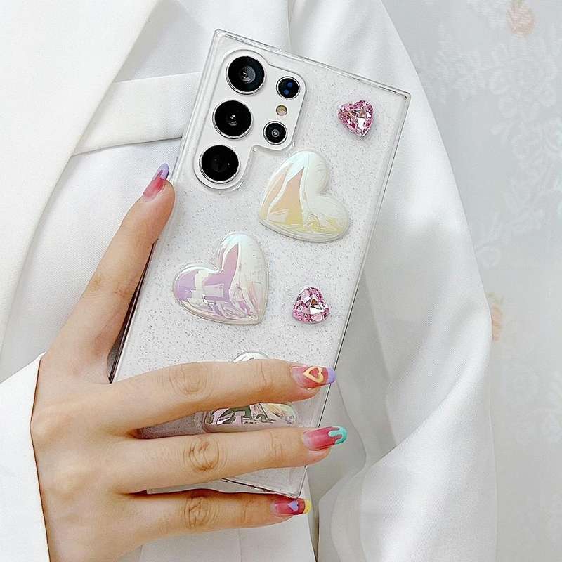 For Samsung Galaxy A13 4G Love Epoxy TPU Protective Case(Pink)