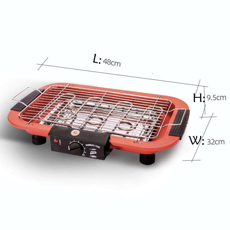 1800W Electric Grill Home BBQ Grill, EU Plug(Red)