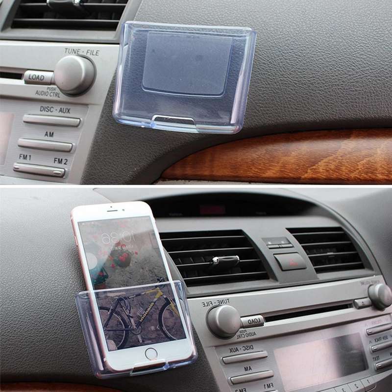 SHUNWEI Car Storage Bag Car Storage Box Bonded Phone Holder Transparent Mobile Phone Box