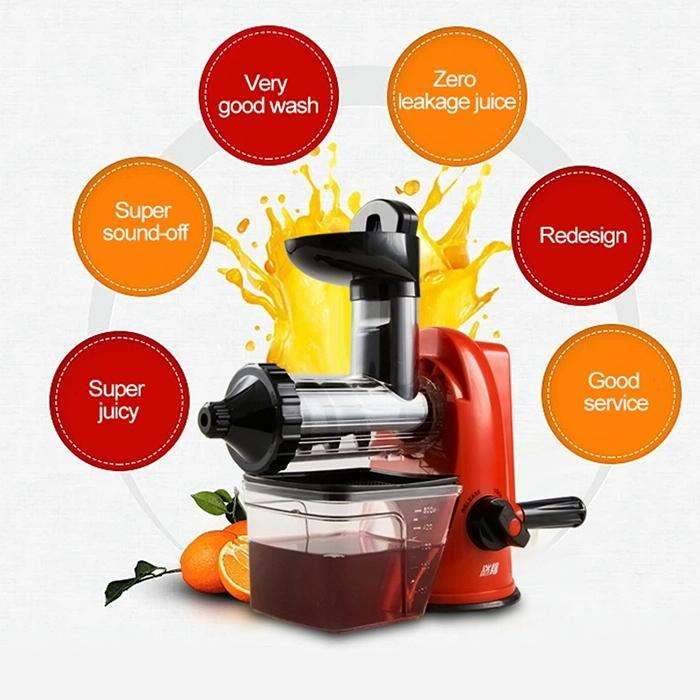 Multifunction Home Manual Juicer Apple Orange Wheatgrass Portable DIY Juicer(Yellow)