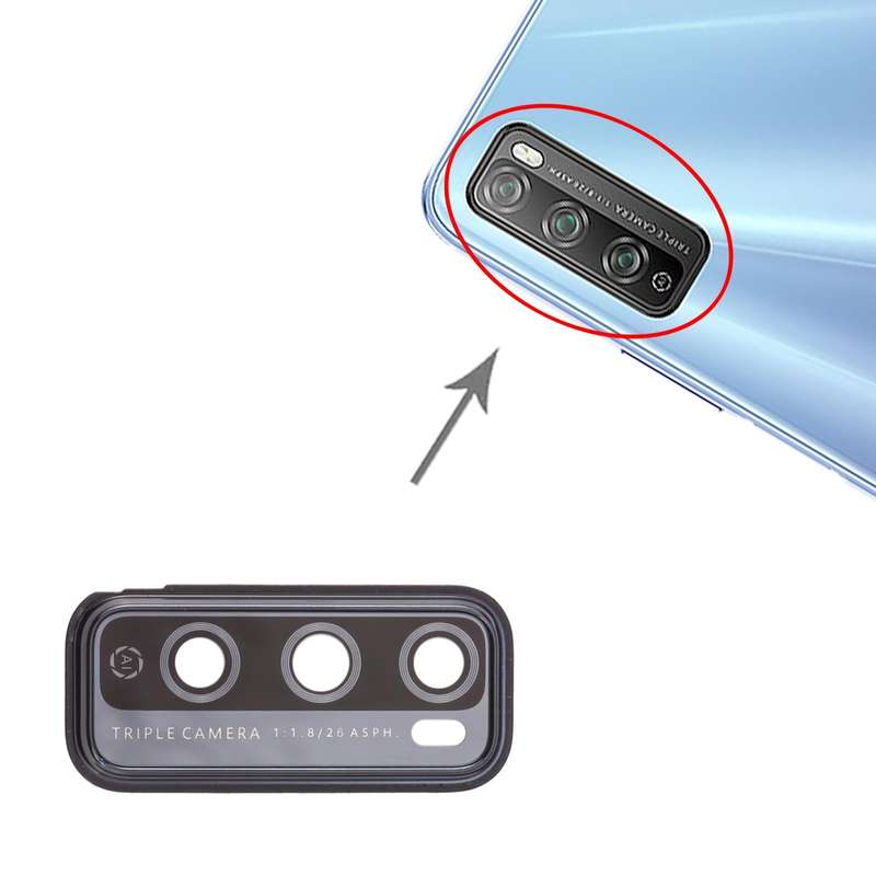 For Huawei Enjoy 20 Pro  10pcs Camera Lens Cover (Black)