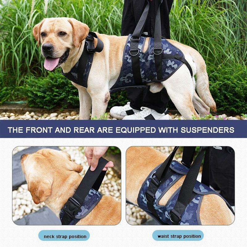 Injured Dog Auxiliary Leash Front and Rear Leg Double Slings For Large and Medium-sized Dogs, Siz...
