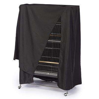 210D Waterproof Oxford Cloth Dust Cover Bird Cage Protective Cover Parrot Cage Shade(Black Silver)