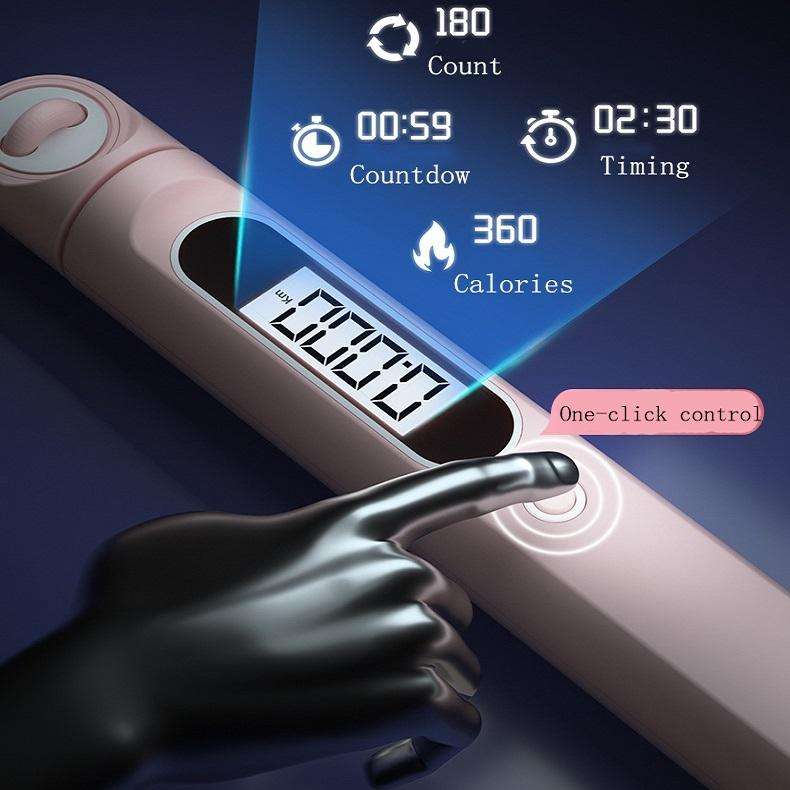 Smart Corded / Cordless Dual-Use Bluetooth APP Counting Skipping Rope(Gray)