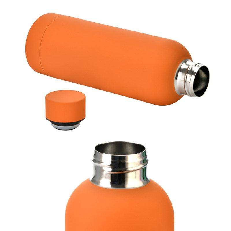 Stainless Steel Outdoor Matte Water Bottle Portable Sports Water Cup Rubber Paint Insulation Cup(...