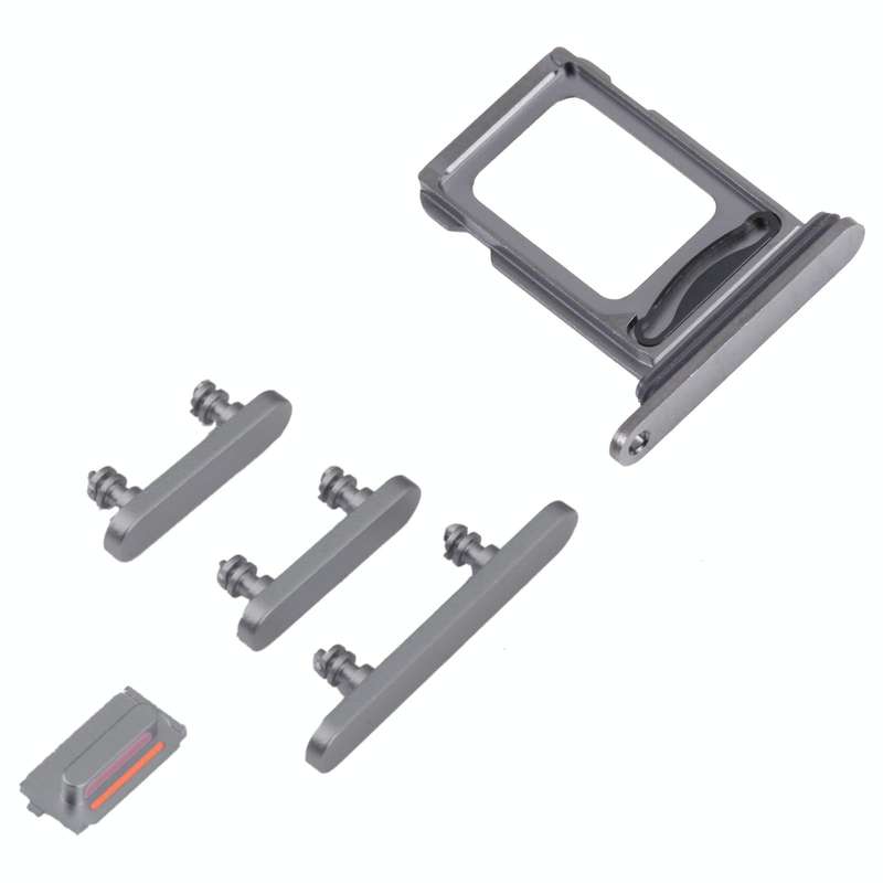 SIM Card Tray + SIM Card Tray + Side Keys for iPhone 14 Pro (Black)