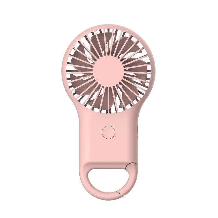 Handheld Pocket Mini Small Fan Portable Charging Outdoor USB Fan With 7 Color Light(Pink)