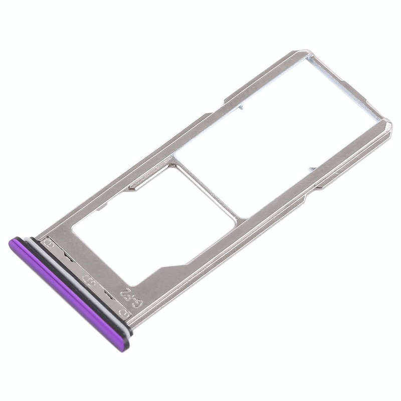 For Vivo Z1 2 x SIM Card Tray + Micro SD Card Tray (Purple)