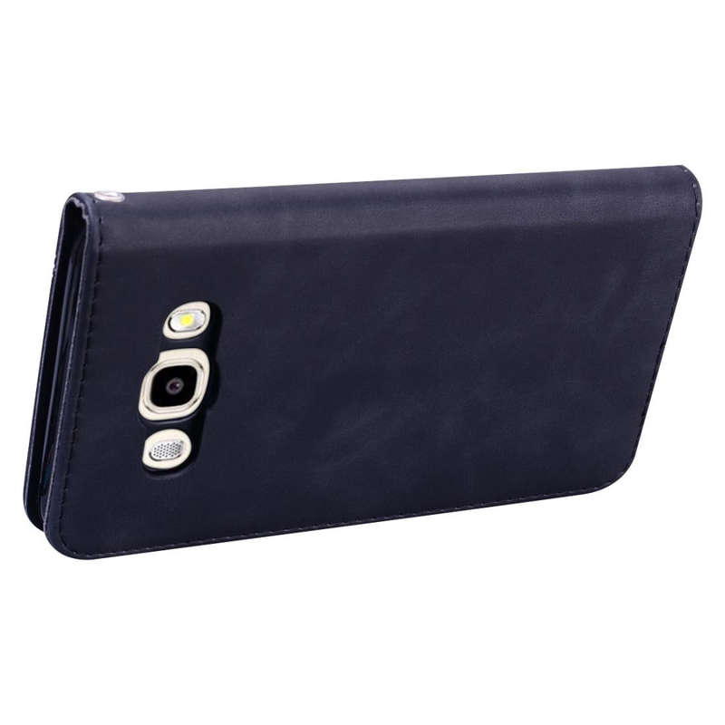 For Samsung Galaxy J5 (2016) / J510 Frosted Business Magnetic Horizontal Flip PU Leather Case wit...