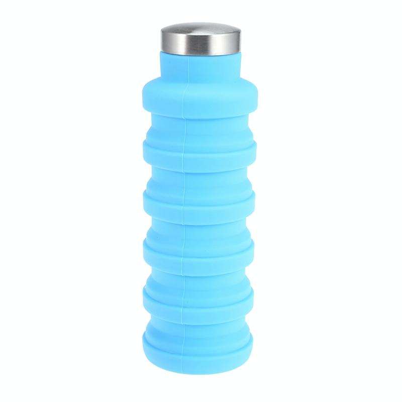 Portable Silicone Water Bottle Retractable Folding Coffee Bottle Outdoor Travel Drinking Sport Dr...